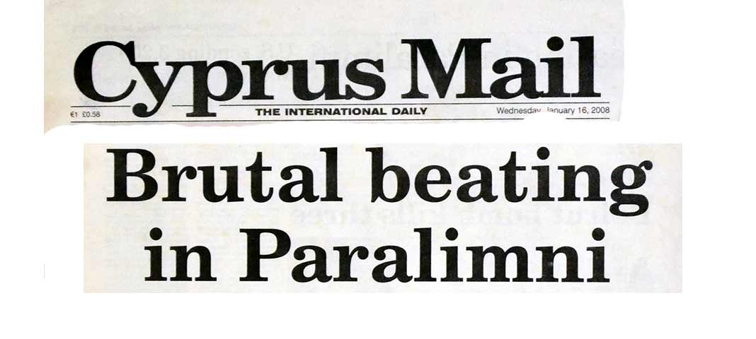 Cyprus Mail front page 16 January 2008